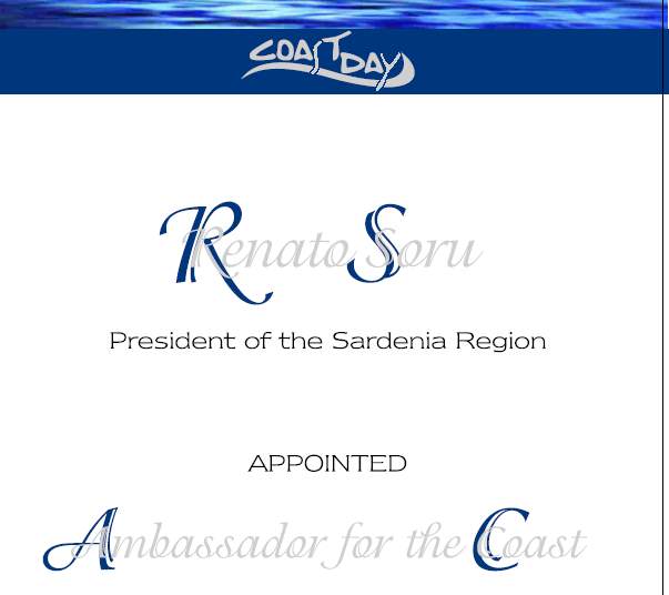 Appointment of Renato Soru as Ambassador for the Coast