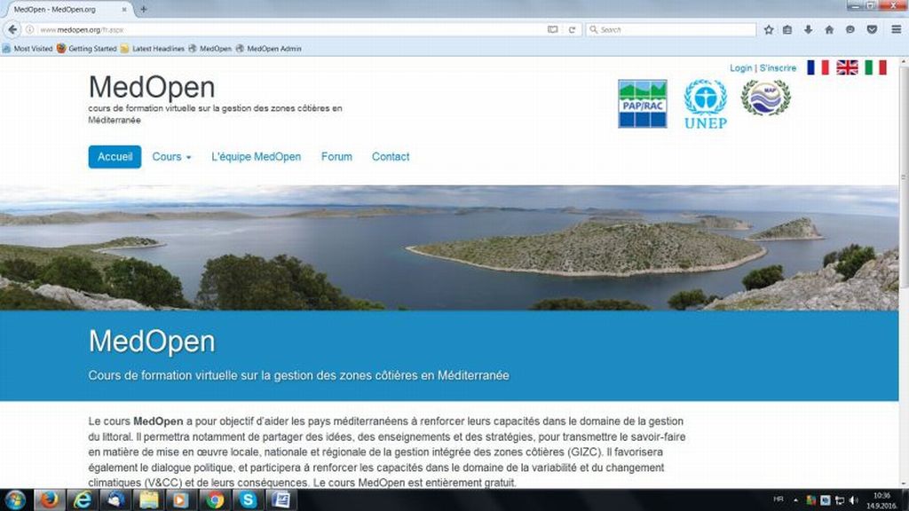 MedOpen ICZM Advanced in French launched this morning