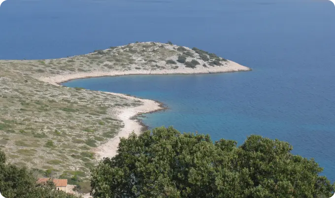 View on the ocean and the land